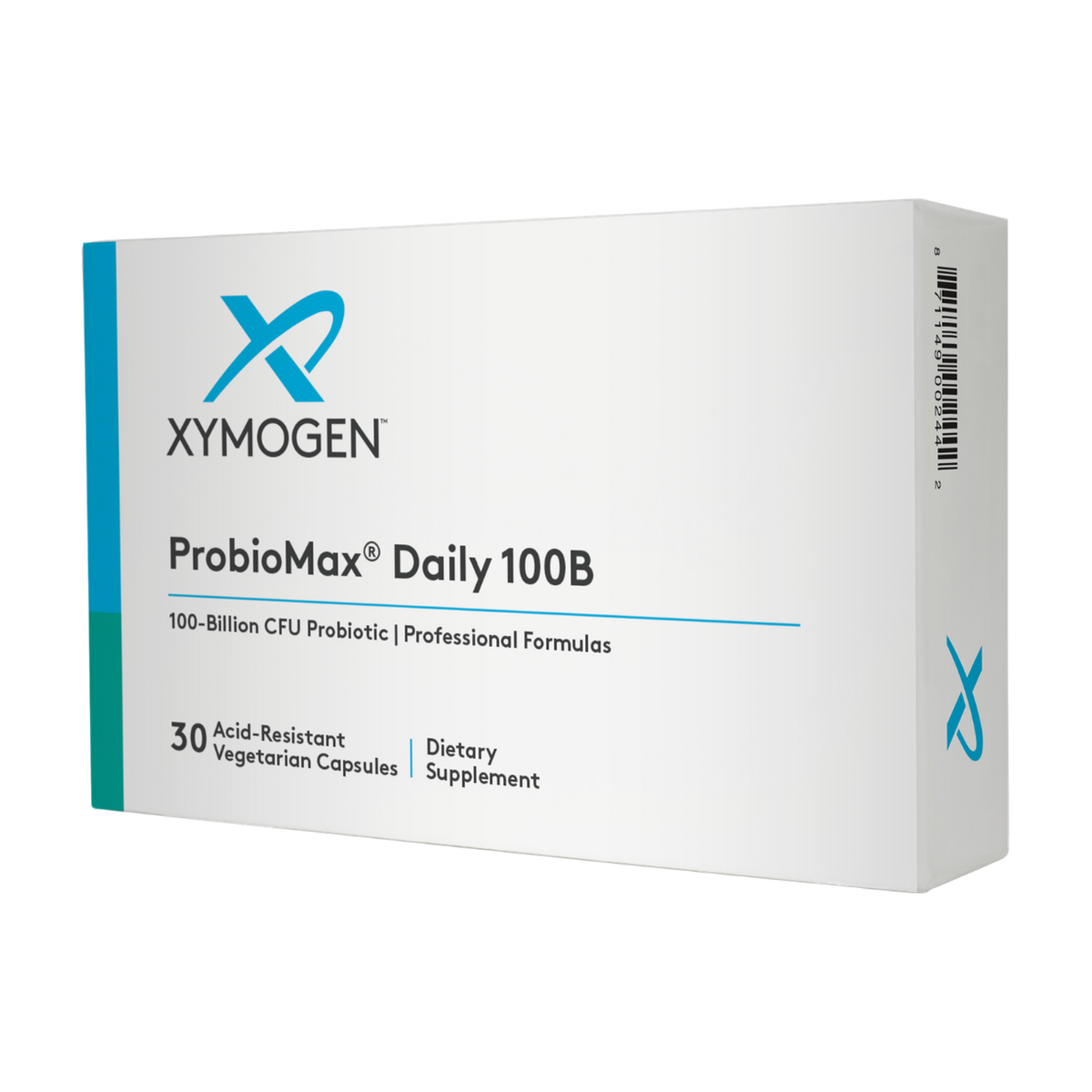 A supplement container of ProbioMax® Daily 100B by Xymogen