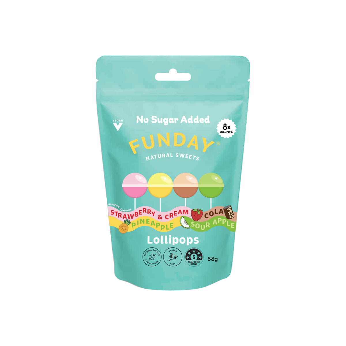 A supplement container of Lollipops Share Bag by Funday Natural Sweets