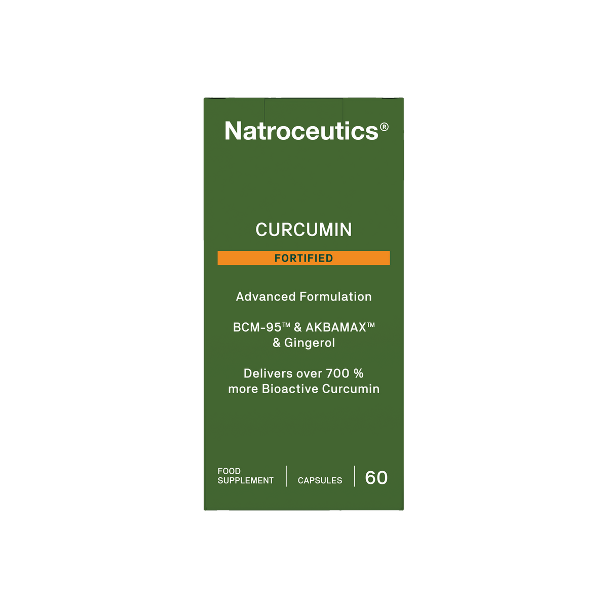 A supplement container of Curcumin Fortified by Natroceutics
