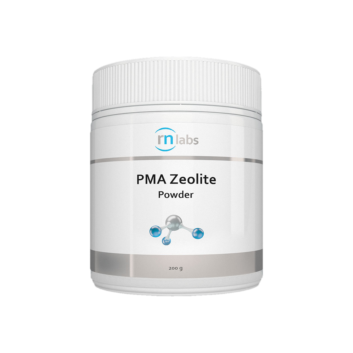 A supplement container of PMA Zeolite Powder 200g by RN Labs
