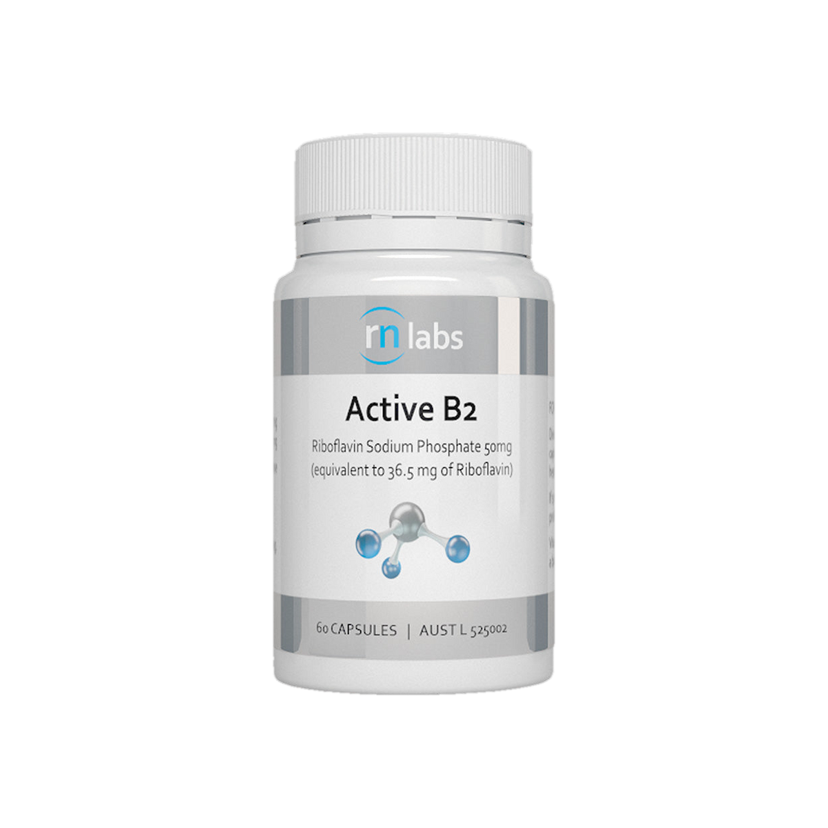 A supplement container of Active B2 60c by RN Labs
