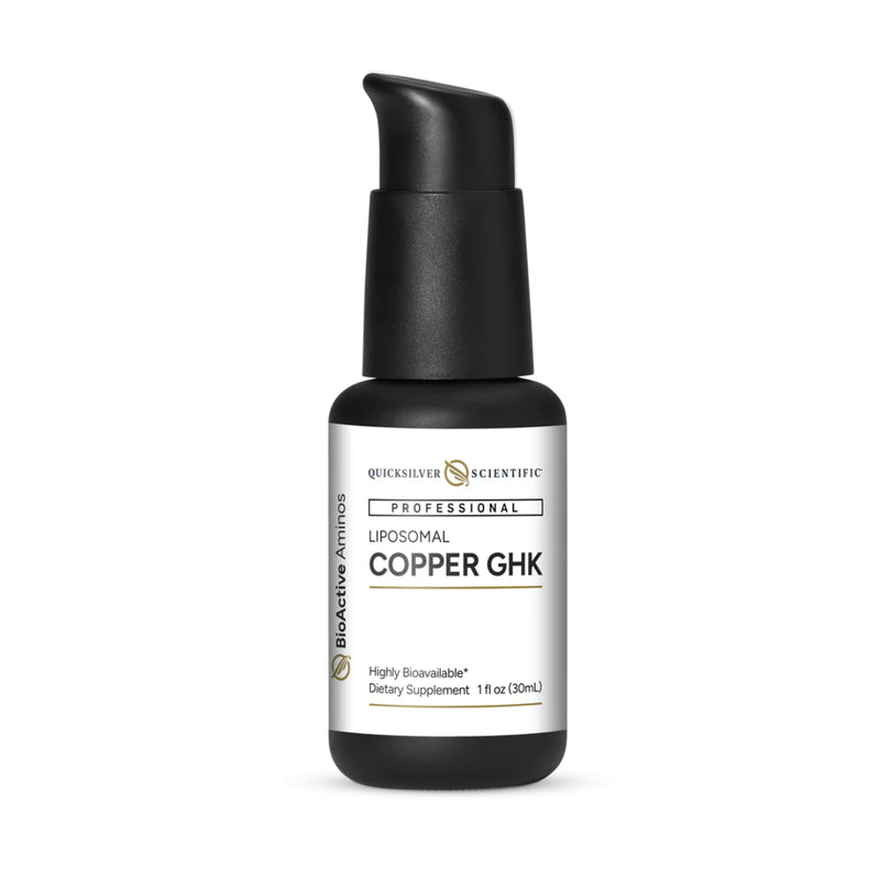A Supplement botte with the name Copper GHK by Quicksilver Scientific.