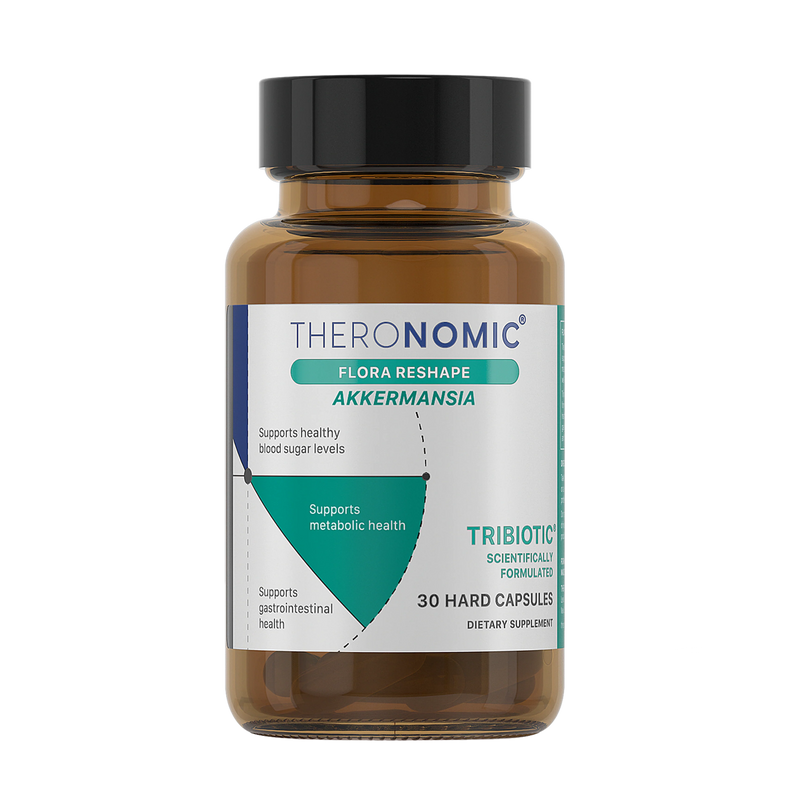 A Supplement container with the name Flora Reshape Akkermansia by Theronomic
