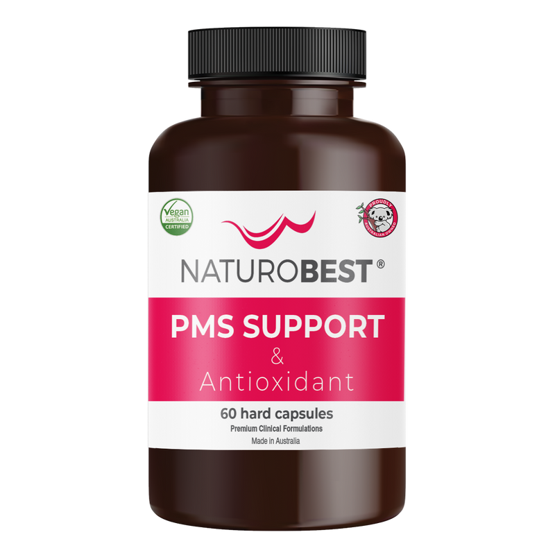 An image of a supplement called PMS Support & Antioxident