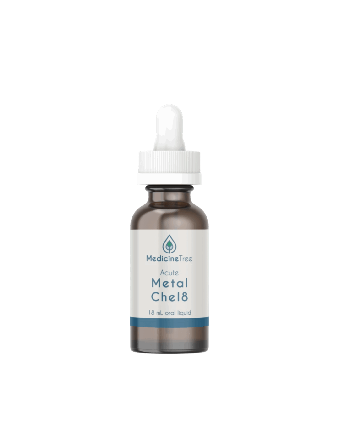 A supplement container of Acute Metal Chel8 by Medicine Tree