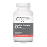 A Supplement container with the name Healthy Prostate & Ovary by Allergy Research Group.