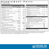 Text describing the ingredients: Vitamin A, C, D-3, E, B-6,B-12, Thiamine, Riboflavin, Niacin/Niacinamide, Folate, Biotin, pantothenic Acid, Calcium, Magnesium, Iodine, Zinc, Selenium, Copper, Chromium, Molybdenum, Potassium, Choline, Inositol, Lutein, Lycopene, Zeaxanthin, Astaxanthin, Pterostilbene.
