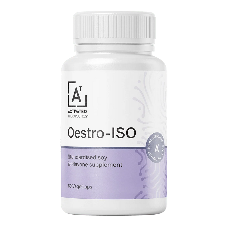 A Supplement container with the name Oestro-ISO by Activated Therapeutics.