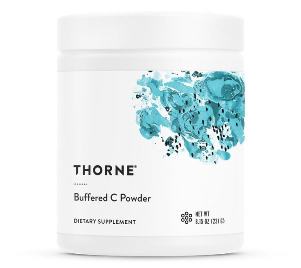 A Supplement container with the name High Potency Vitamin C by Thorne.