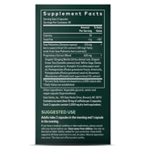 The back of the box listing the ingredients including Saw Pamletto, Sereno repens, Berry supercritical Co2 exctract, Stinging Nettle, Green tea, White sage, Pumpkin seed oil, Pomegranate seed oil, Rosemary