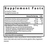 Ingredients: Pantothenic Acid (as calcium pantothenate), Choline (as citicoline sodium )(Xerenoos), Magnesium (as Dimagnesium Malate)( Albion).