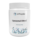 A Supplement container with the name Liposomal Ultra C by Orthoplex White.