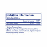 Ingredients: Zinc (as Zinc Citrate)