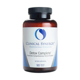 dietary supplement bottle with the title Detox Complete by Clinical Synergy Professional Formulas, 90 capsules