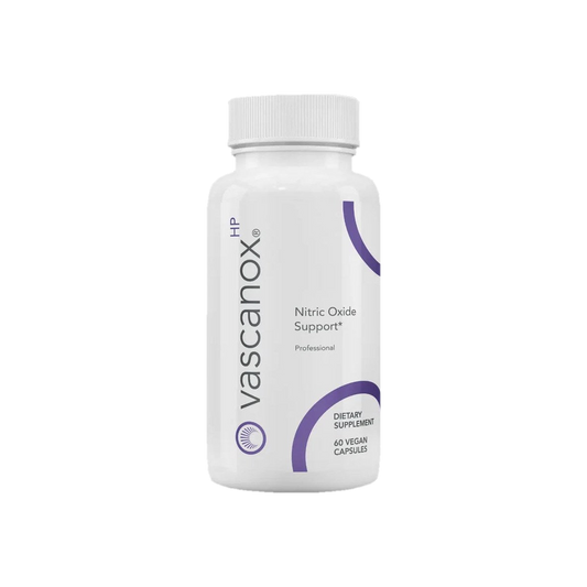A supplement container of Vascanox HP 60c by Calroy Health Sciences