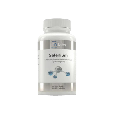 A Supplement container with the name Selenium by RN Labs.