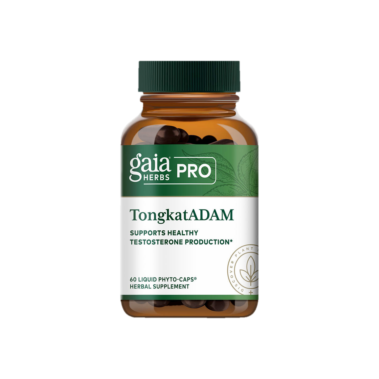 A Supplement container with the name TongkatADAM by Gaia Herbs Pro.
