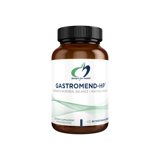 A supplement container of GastroMend-HP (USA) 60 Caps by Designs for Health - USA