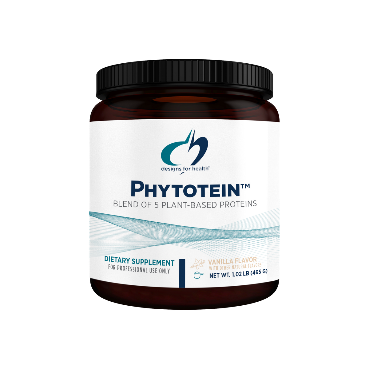 A supplement container of Phytotein™ Vanilla by Designs for Health - USA