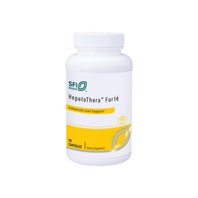 A supplement container of HepatoThera Forte by SFI Health