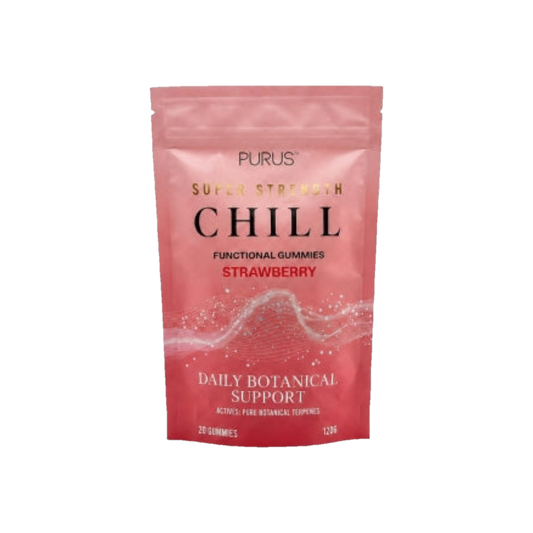 A Supplement bag with the name Chill Strawberry by Purus