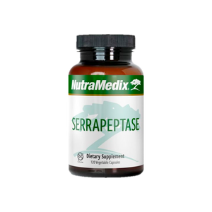 A supplement container of Serrapeptase by NutraMedix