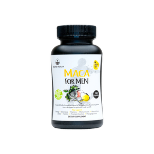 A supplement container of Maca for Men by Seleno Health (Retail)