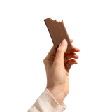 A hand holding a Choc Fudge Bar by Good Betty. 