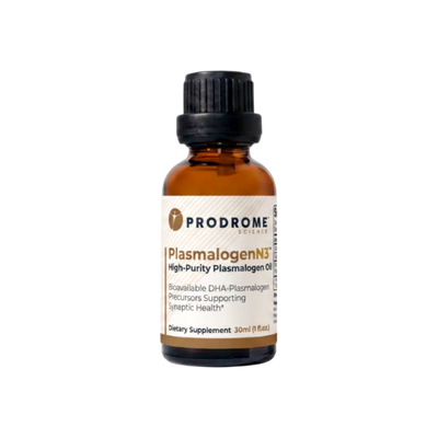 A supplement container of PlasmalogenN3™ Oil (Formerly ProdromeNeuro) by Prodrome