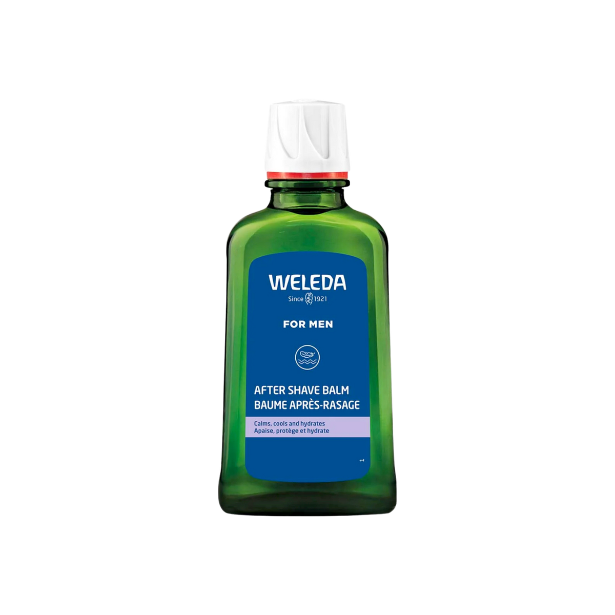 A supplement container of After Shave Balm for Men by Weleda