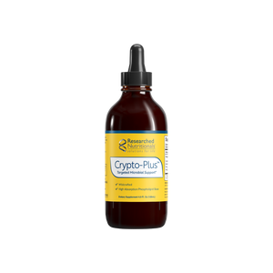 A supplement container of Crypto-Plus by Researched Nutritionals