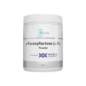 A supplement container of MTHFR (RN Labs) 2-Fucosyllactose by MTHFR Support