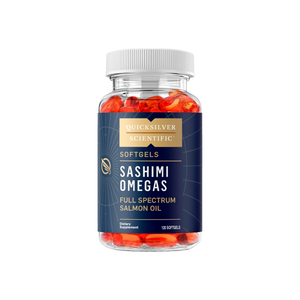 A supplement container of Sashimi Omegas by Quicksilver