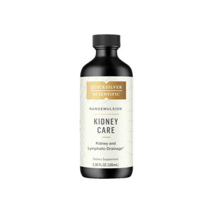 A supplement container of Kidney Care by Quicksilver