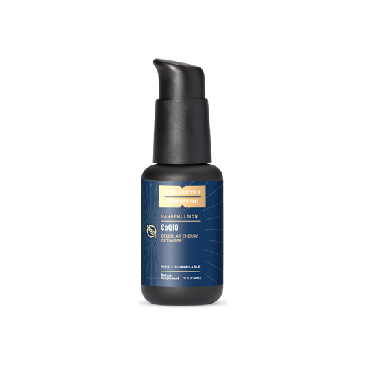 A supplement container of CoQ10 Nanoemulsified (30mg) - liposomal by Quicksilver