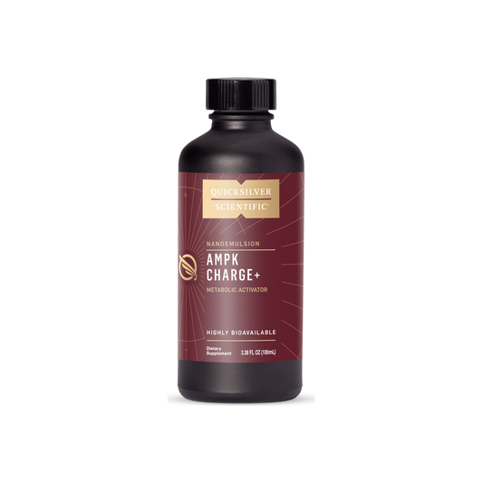 A supplement container of AMPK Charge+ by Quicksilver