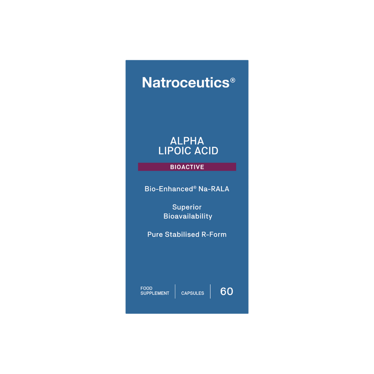 A supplement container of Alpha Lipoic Acid by Natroceutics