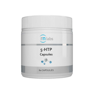 A supplement container of 5-HTP 60c by RN Labs