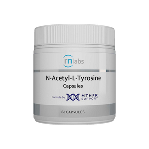 A supplement container of N-Acetyl-L-Tyrosine 60c by RN Labs