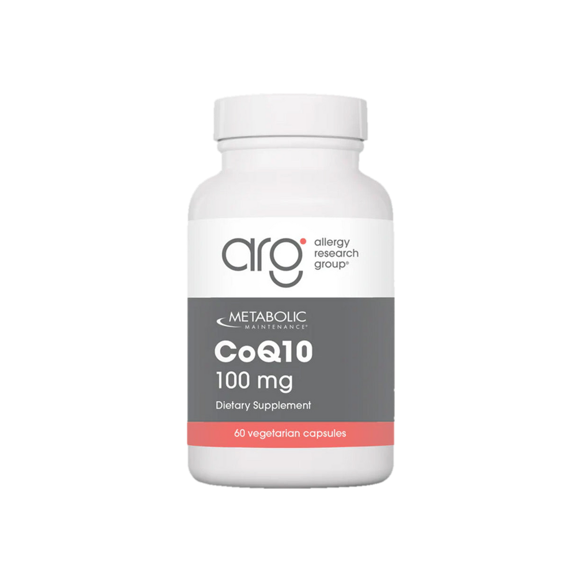 A supplement container of CoQ10 100mg 60c by Metabolic Maintenance