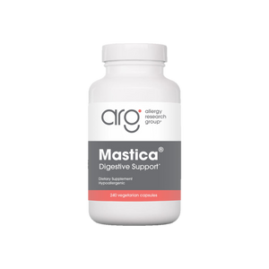 A supplement container of Mastica 240c by Allergy Research Group