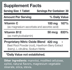 Supplement facts for Neo 40 Daily by HumanN