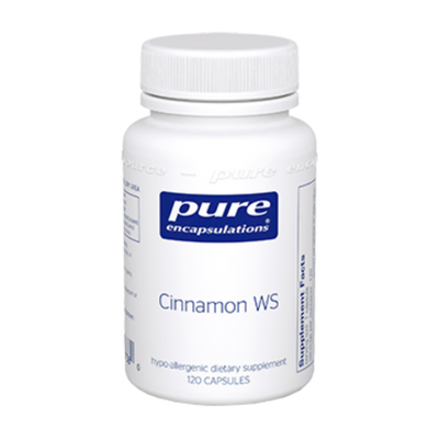 A Supplement container with the name Cinnamon WS by Pure encapsulations.