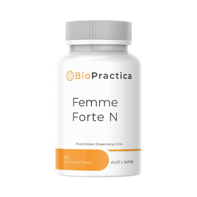 A Supplement container with the name Femme Forte N by Bio-Practica