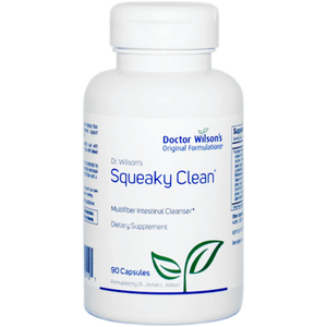 Image of Dr Wislon's Squeacky Clean Multifiber Intestinal Cleanser Dietary Supplement 90 or 180 capsules