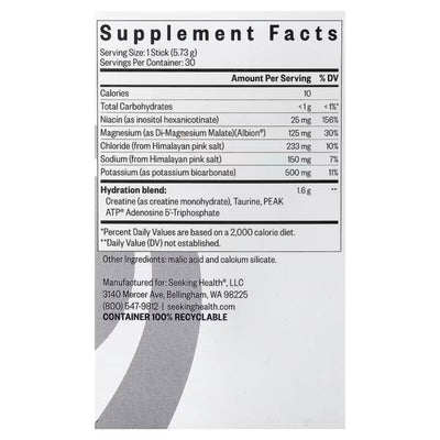 Ingredients: Niacin, Magnesium, Chloride, Sodium, Potassium. 