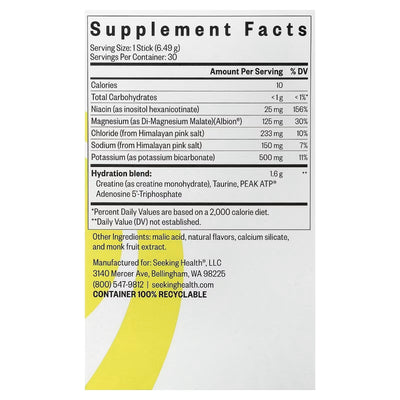 Ingredients: Niacin, Magnesium, Chloride, Sodium, Potassium. 