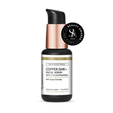 A Topical Supplement bottle with the name Copper GHK + Facial Serum with Cycloastragenol by QuickSilver.