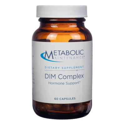 A Supplement container with the name Dim Complex by Metabolic Maintenance. 