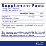 Ingredients: Magnesium (as Magnesium citrate) 